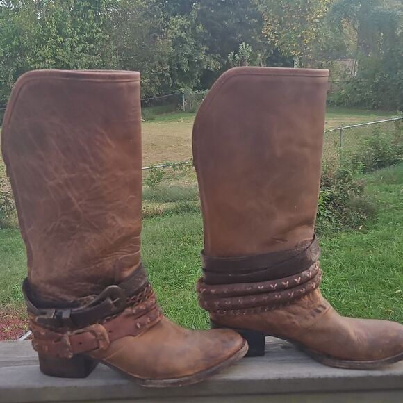 Freebird by Steven Knox Distressed Leather Boots – Women’s Size 10 - Picture 2 of 8